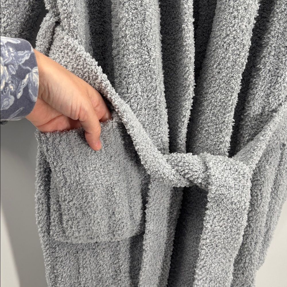 Pottery Barn Teddy Robe Grey Size Large - Picture 6 of 13
